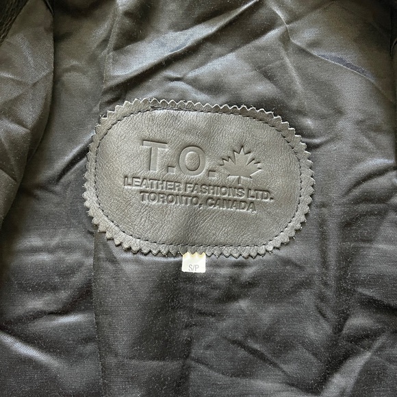 Vintage Black Genuine Leather Button Front Jacket Men’s S Heavyweight Coat 90s - Picture 5 of 14